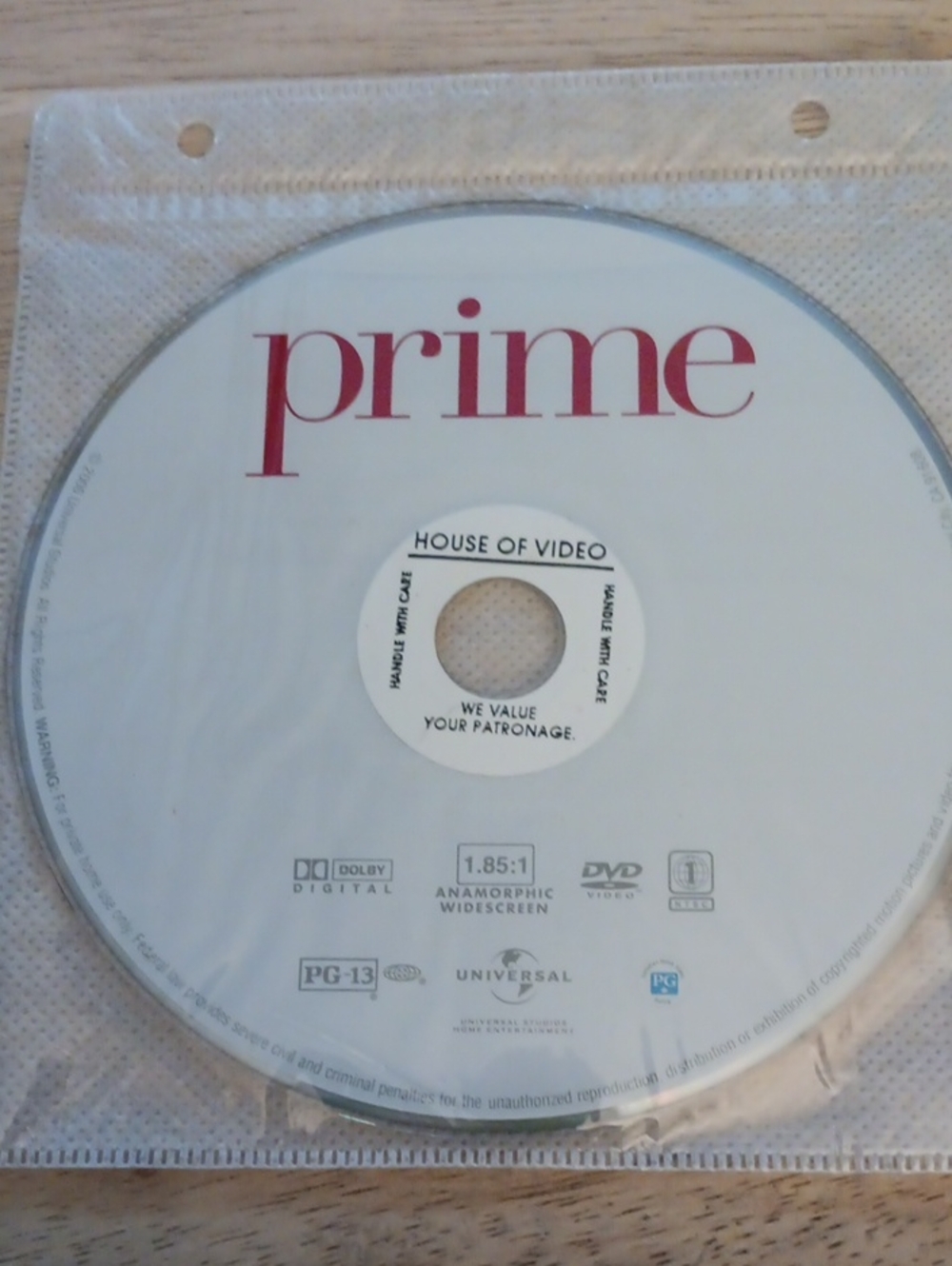 Prime DVD *NO CASE*